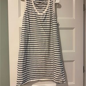 Pact Navy and White Striped Dress